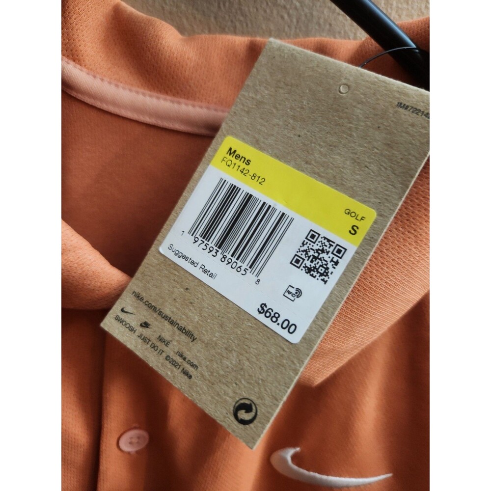 Nike Victory Dri-Fit Golf Men's Madder Root Orange Polo Shirt Size S NWT - Picture 3 of 4